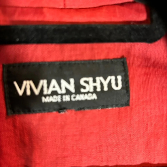 VIVIAN SHYU Sz M (estimated) High Collar with Drawstrings Lined Rain Jackets - Picture 2 of 7